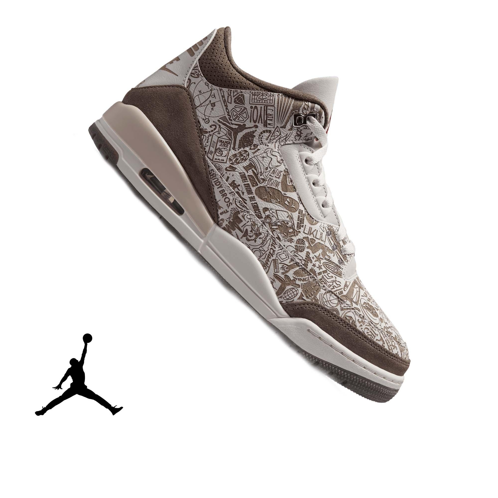 Jordan 3 Retro "Laser" Men's Shoe - PHANTOM/UNIVERSITY RED/PALOMINO/SAIL